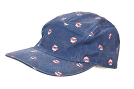 Hollister Blue 5 Panel Hat Aztec Tribal Southwestern Snapback Cap - $18.02