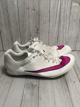 Size 9 - Nike Zoom Rival Sprint Low Sail Fierce Pink Spikes Sprinting Sp... - £33.07 GBP
