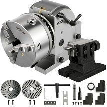 VEVOR Dividing Head BS-1 Set 6\" 3-jaw Chuck with 6\" Chuck+Dividing Pla... - $327.90