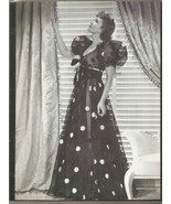 Vintage Media Image of Claudette Colbert in a gown designed by Travis Ba... - £7.72 GBP