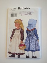 Dress Pinafore Apron Bonnet Hat 2-5 Butterick Sewing Pattern Prairie Costume UC - £17.45 GBP