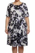 Trixie + LuLu Women's Purple Tie Dye A-Line Pleated Dress (Size: Large) NWT - $19.99