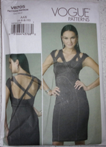 Vogue  Misses Dress Size 4-10 #V8705 Uncut - $6.99