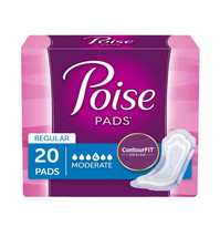 Poise Incontinence Pads, Moderate Absorbency Regular Length - 20 Count - £9.19 GBP