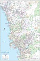 Greater San Diego, CA Detailed Region Wall Map w/Zip Codes (MM) - $193.05