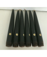 Set of six black taper dinner party ritual ceremonial halloween decor ca... - $27.06 CAD
