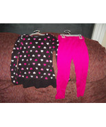 Faded Glory Black with Hearts 2pc Outfit Size 6 Girls NEW - €17,89 EUR