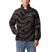 Columbia Men&#39;s Steens Mountain Printed Fleece Jacket Black Snowdrifts WM... - $37.80