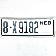  United States Nebraska Base Trailer License Plate 8-X9182 - £12.97 GBP