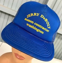 VTG Jerry Debolt Mason Contractor Washington Illinois Snapback Baseball Cap Hat - £12.88 GBP