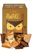 Awake Caffeinated Peanut Butter Milk Chocolate Bites, 0.58 Oz Bars, 50 Bars/Box - £31.18 GBP