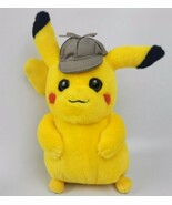 Detective Pikachu Pokémon Plush Stuffed Animal Toy WCT Yellow + Hat 10&quot; ... - $94.24 MXN