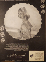 1947 Original Esquire Art Ad Advertisement Art Carved Rings by Wood - £5.09 GBP