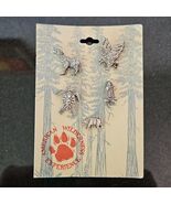 Spirit Animals Pinback Lapel Pins Bear Wolf Eagle Owl Honu Minis 5pc Gif... - $29.57 CAD