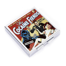 PILL BOX 4 Grid square vintage cotionary movie fiends Stash Metal Case H... - $15.90