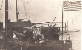 WWI USS Worden Destroyer Torpedo DD-16 Boat Flag 13 Stars RPPC Postcard - £52.81 GBP