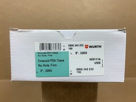 Wurth 5&#39;&#39; 320 G Sanding Emerald PSA Discs No Hole Film 8506342232 - Box ... - $27.99