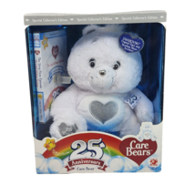 CARE BEARS 2007 25TH ANNIVERSARY WHITE TENDERHEART STUFFED ANIMAL PLUSH ... - £66.03 GBP