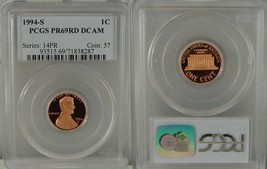 1994-S Proof Lincoln Cent Pcgs PR69RD Dcam 20140100 - £14.68 GBP