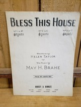 Bless This House 1932 Sheet Music Helen Taylor May H. Brahe Boosey &amp; Hawks - £12.11 GBP