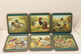 6 Vintage Pimpernel Traditional Drink Coasters De Luxe Finish Waterfowl Ducks - £14.66 GBP