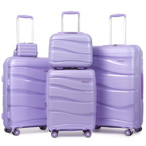 5-Piece Luggage Set PP Hardshell Spinner Suitcase with TSA Lock - $119.99