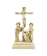 Crucifixion Cross of Jesus Christ Greek Cast Marble Statue Sculpture 11 in - £44.07 GBP