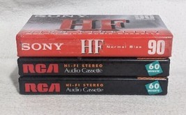 3 Pack Sony/RCA New Blank Audio Cassette Recording Sealed Tapes - New - £11.20 GBP