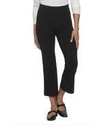 Felina Womens Pants Black Crop Kick Tummy Control Flare Stretch Pull-On - $58.79 CAD