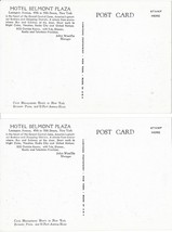 (2) Vintage Hotel Belmont Plaza -LEXINGTON Avenue At 49th St, New York Postcards - £7.20 GBP
