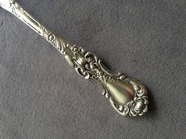 R Wallace 1835 Cold Meat Fork FLORAL 8&quot; Large Floral on Handle &amp; Fork Ba... - $22.50