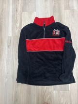 Dale Earnhardt The Intimidator NASCAR Quarter Zip Fleece Jacket Black Red Sz Lg - £11.34 GBP