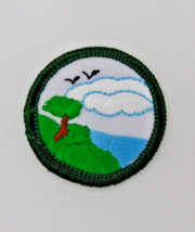 VINTAGE Girl Scout Junior Badge YOUR OUTDOOR SURROUDINGS - $3.47