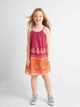 Gap Kids Girl Orange Pink Paisley Cotton Spaghetti Strap Sundress Dress 6 7 - £22.20 GBP