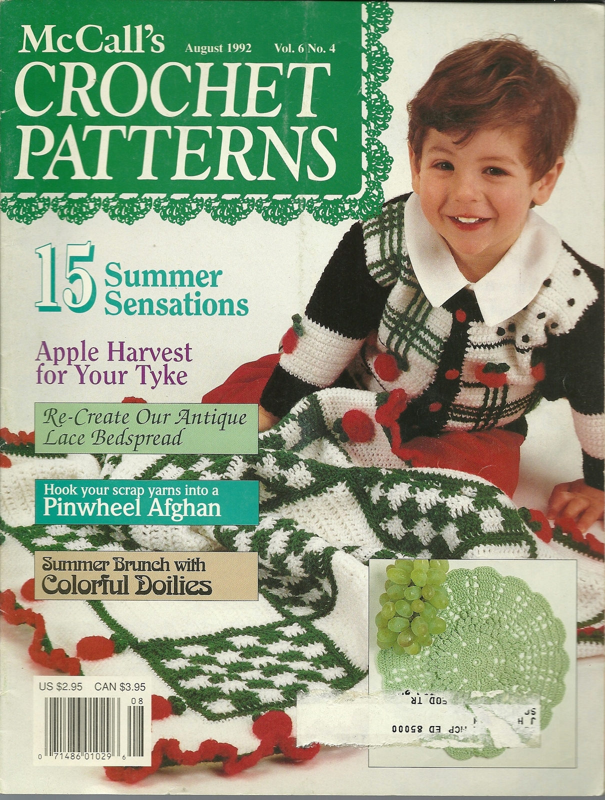 McCall's Crochet Patterns Magazine August 1992 Vol. 6 No. 4 - $6.99