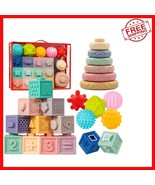 Montessori Baby Toy Set: 24-Piece Soft Sensory &amp; Teething Toys for 6-12 - $35.63