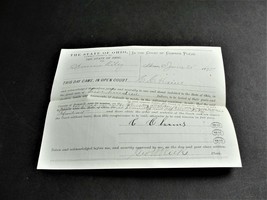 In the Court of Common Pleas- Signed Document, June, 1875: Summit County... - £14.85 GBP