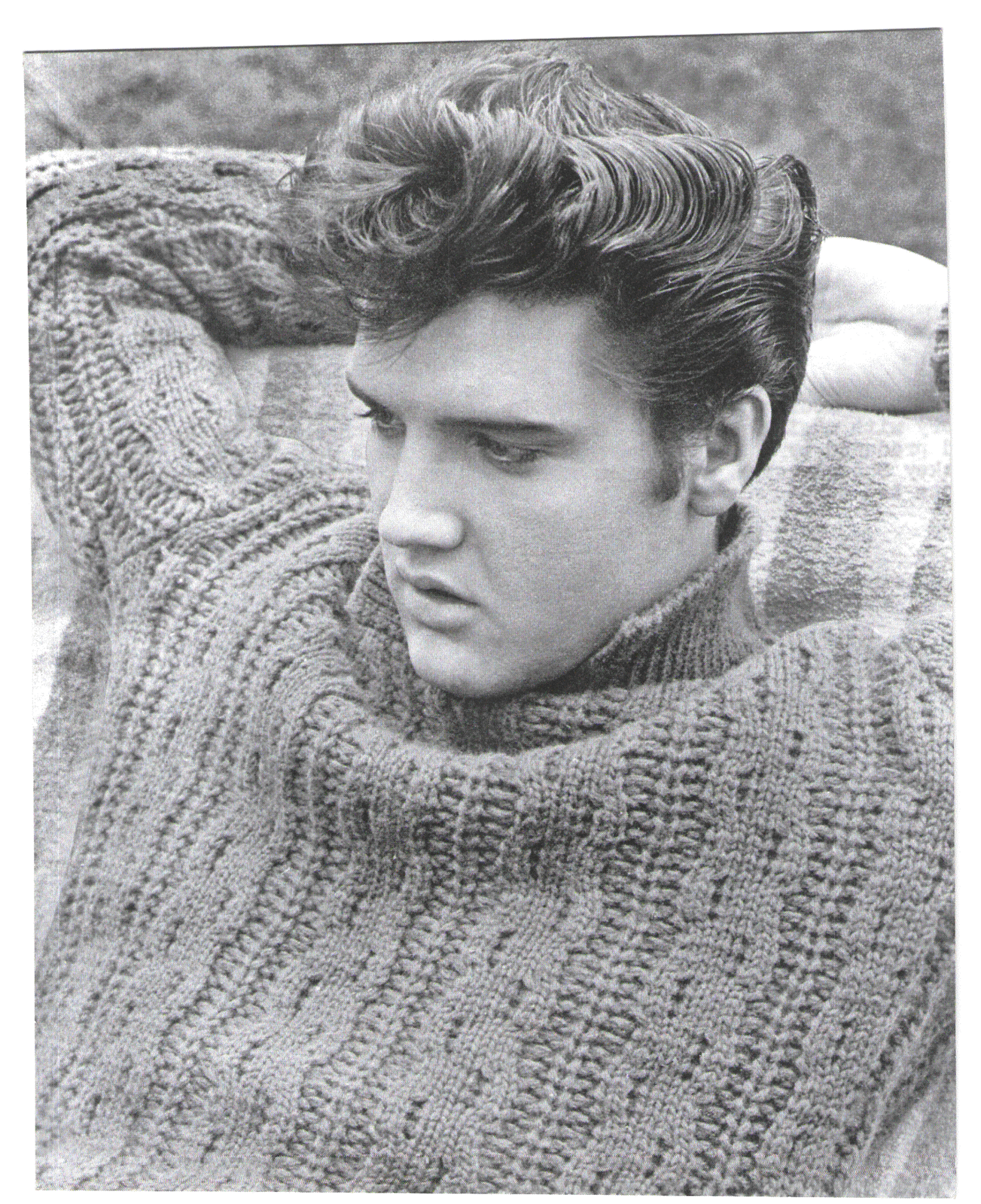Jailhouse Rock Sweater Presley Vintage 16X20 Matted BW Music Memorabilia Photo   - $31.95