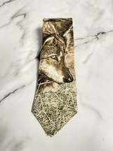 1993 Wolf The Greenwich Workshop Endangered Species Silk Necktie Neck Tie - £8.28 GBP