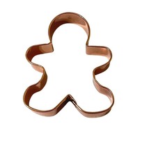 Copper Ginger Bread Man Cookie Cutter 6&quot; Rolled Edge Metal Christmas Holiday - £16.67 GBP