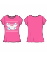 DC Comics Wonder Woman Girls Pink Logo T-Shirt with Stars - New - £9.68 GBP