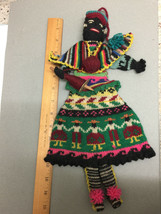 14 inch tall Knitted Yarn Doll from 1930s with spool of yard - great gift - £15.17 GBP