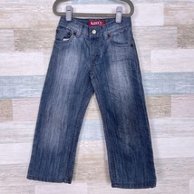 Levis 505 Straight Leg Jeans Blue Medium Wash Boys Size 5R 5 Regular - £11.06 GBP