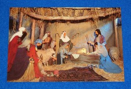 REMARKABLE VINTAGE GATLINBURG NATIVITY SCENE POSTCARD KEEPSAKE CHRISTUS ... - £3.14 GBP