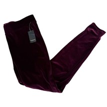 NEW Torrid Ankle Cropped Pants Size 1 1X 14/16 Purple Velvet Leggings Tapered - £11.79 GBP