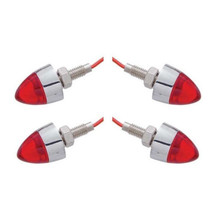 Red LED Light Bullet Spike Mini License Plate Frame Fasteners Bolt Nut S... - $17.36