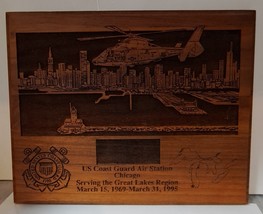US Coast Guard Air Station wood Plaque serving Great Lakes Region 1969 -... - $39.00