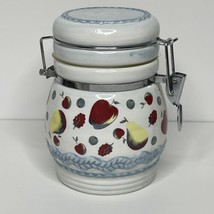 LTD Commodities Kitchen Storage Jar Canister Ceramic 6&quot; Fruit Design Treat - £8.32 GBP