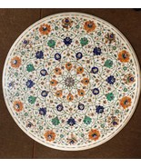 30&quot; Marble Top Center Coffee Table Inlay Top Inlay Work  Precious Mother... - $3,815.37 CAD