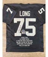 HOWIE LONG (Raiders black stat TOWER) Signed Autographed Jersey Beckett - £220.90 GBP